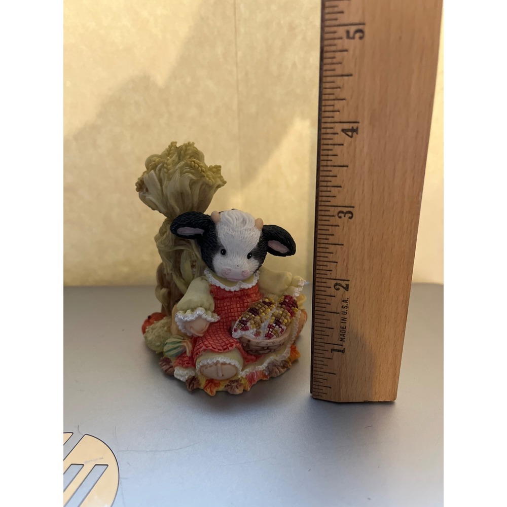 Enesco Mary's Moo Moos The Cows In The Corn Figurine 1995 142840 Harvest Cow